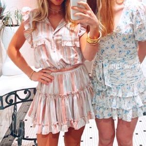 Misa Los Angeles pink striped Carlota dress